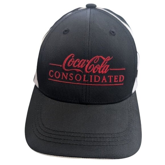 Coca-Cola Consolidated Black & White Sport-Tek Baseball Cap Adjustable Fit - Picture 1 of 6